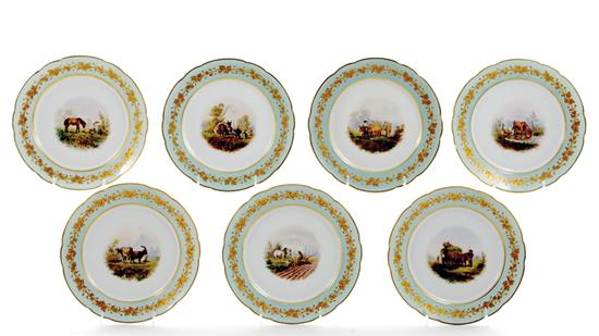 Paris porcelain compotes and plates 135306