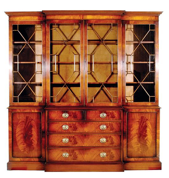 Regency style mahogany breakfront 13531f