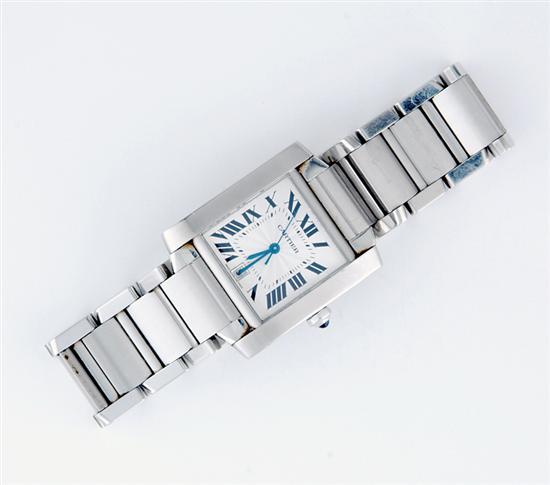 Cartier men's Tank wristwatch circa