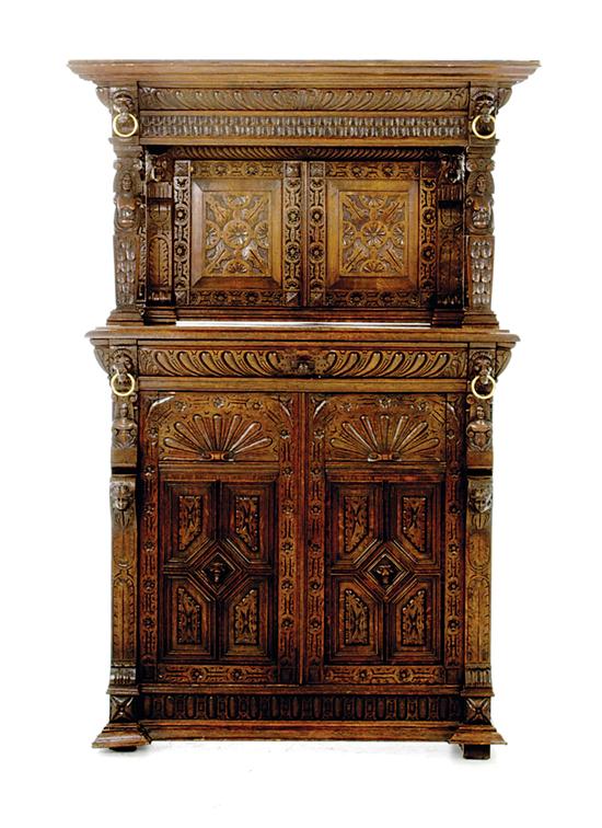 Jacobean style carved oak court 135332