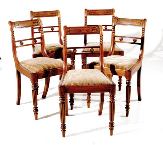Regency mahogany sidechair set
