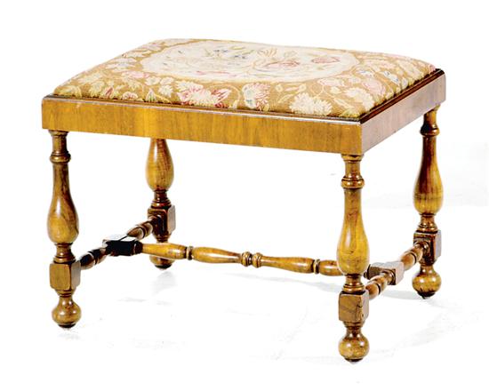 William and Mary style walnut footstool 13533c