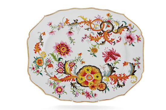 Chinese Export Tobacco Leaf platter