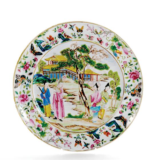 Chinese Export famille rose plate 13534e