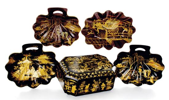 Chinese Export lacquered papier-mache
