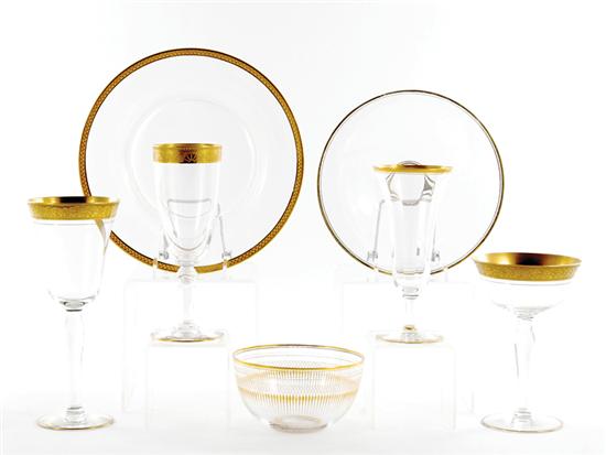 Collection of gilt crystal stems 135387