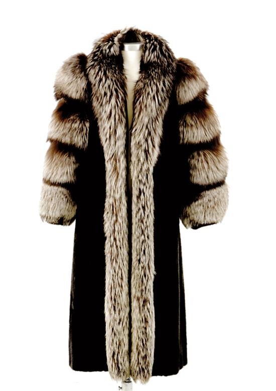 Black gamma mink coat full length