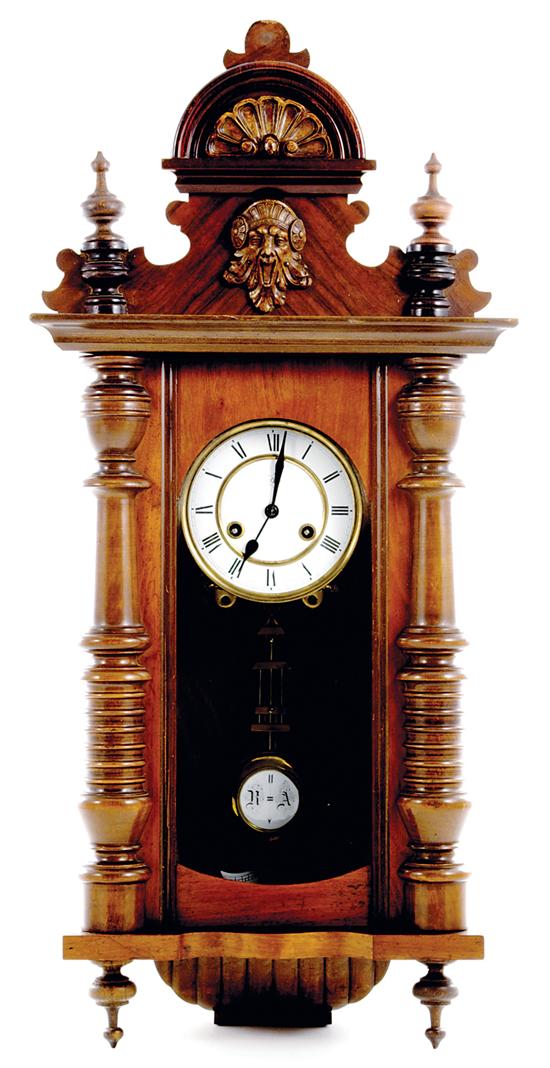 German walnut wall clock Junghans Clock