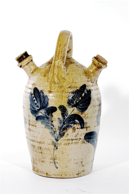 Decorated stoneware harvest jug