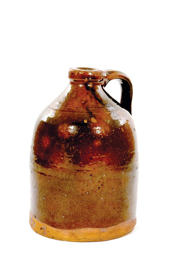 Southern redware jug possibly Tennessee