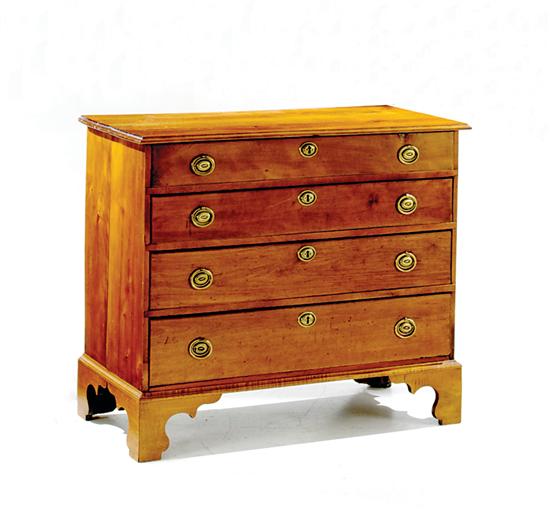 New England Chippendale maple chest