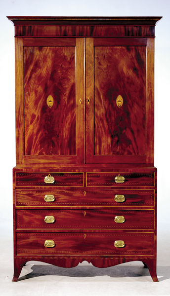 Fine New York Federal inlaid mahogany 135459