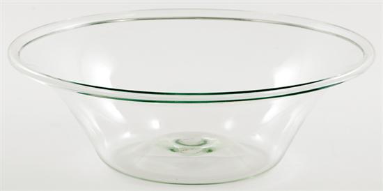 American blown glass dairy bowl