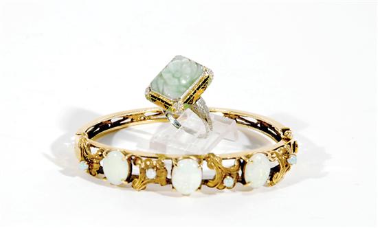 Victorian opal bangle bracelet 1354d8