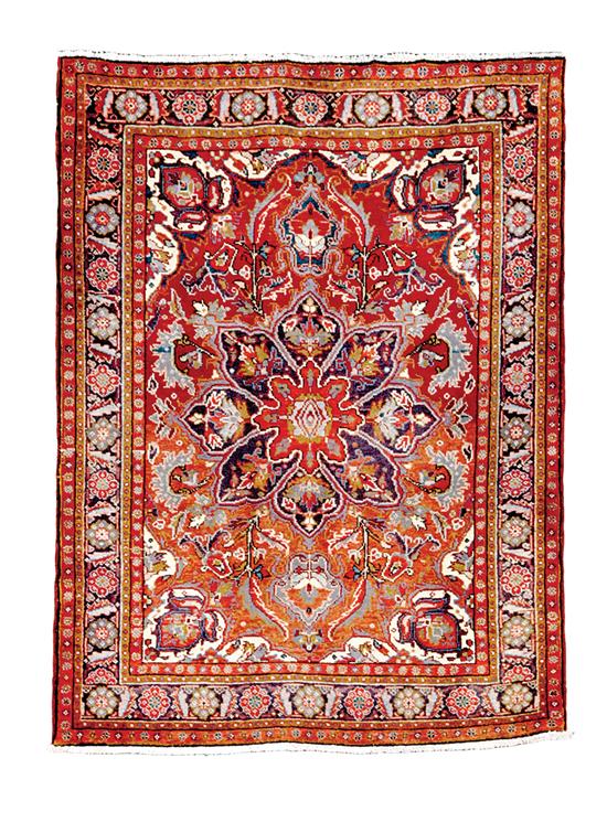 Persian Heriz carpet 4 9 x 6 5  1354ee