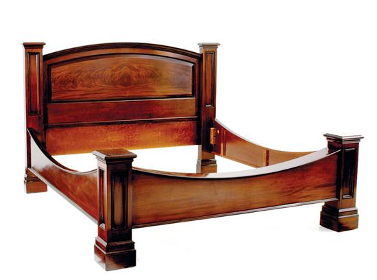 Mahogany bed by M. Craig arched headboard