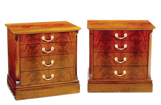 Pair mahogany bedside stands M.