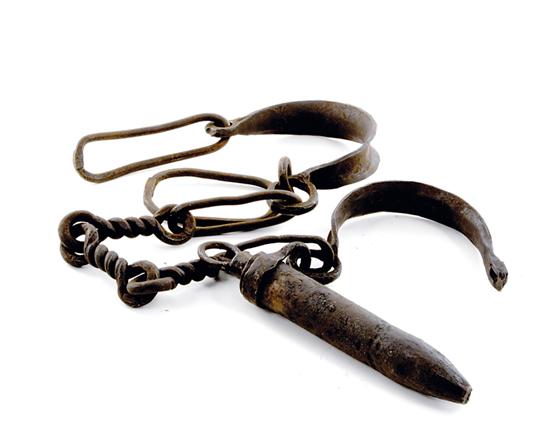 Slave leg irons 19th century L24 Provenance: