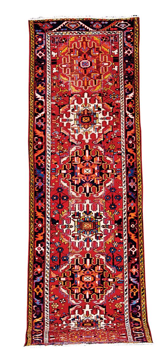 Persian Heriz runner 3' x 11' Condition: