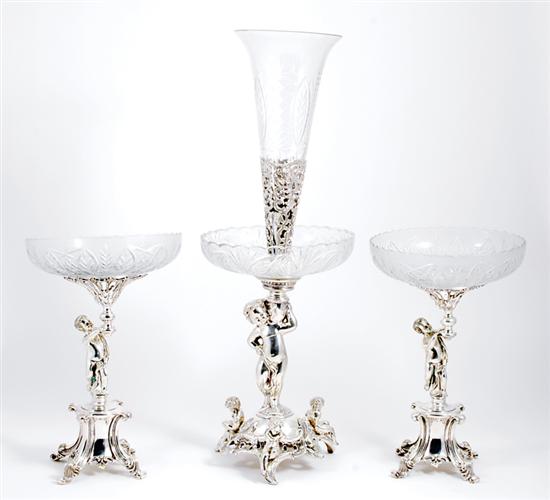 Classical silverplate and crystal 13554a