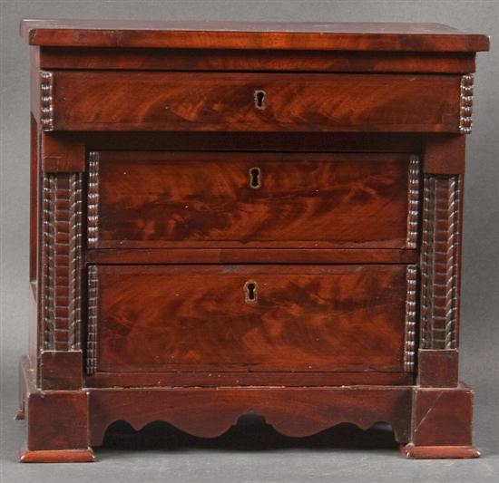 American Classical mahogany miniature