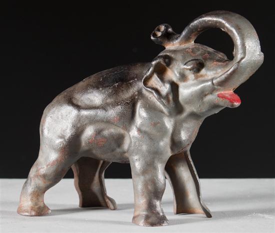 American painted cast iron elephant form 13589c