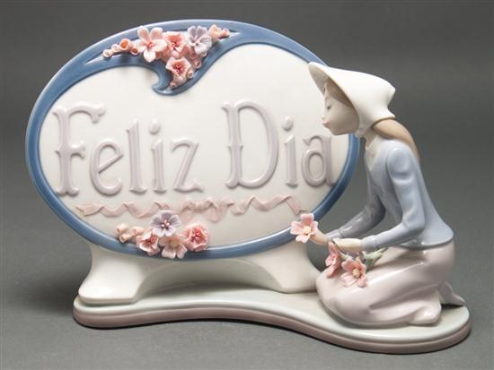 Lladro porcelain figural sign modeled 1358b0