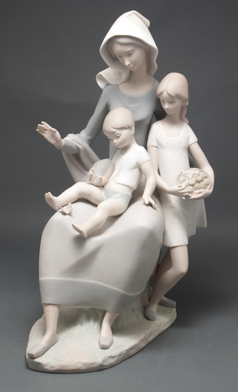 Lladro bisque figural group of