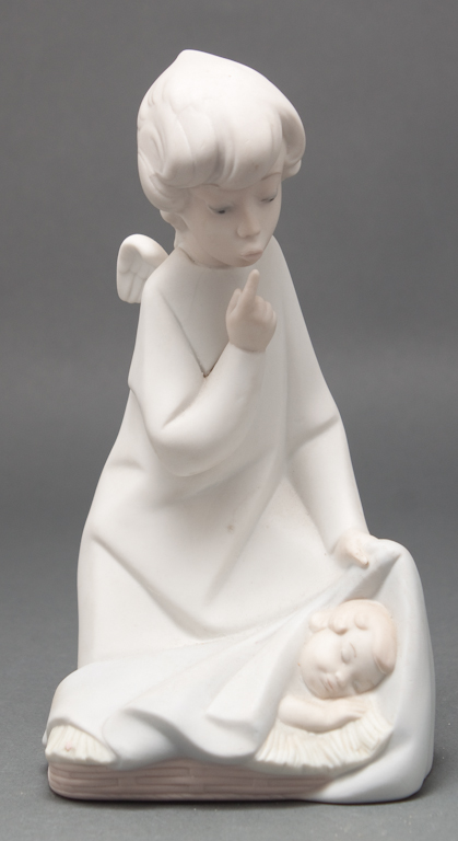 Lladro bisque figural group Angel 1358be