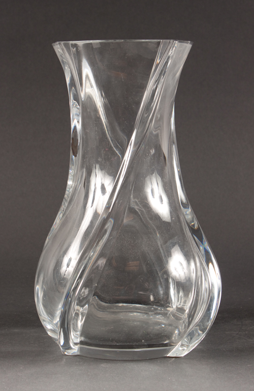 Baccarat crystal vase acid etched 1358e8
