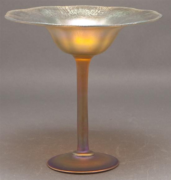 Tiffany favrile glass compote first 1358f6