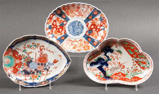 Three Japanese Imari porcelain