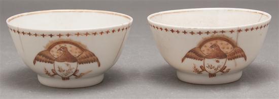 Pair of Chinese Export eagle sepia