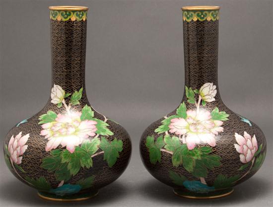 Pair of Chinese cloisonne enamel 13594b