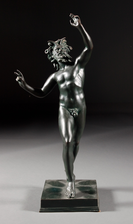 Continental patinated bronze dancing