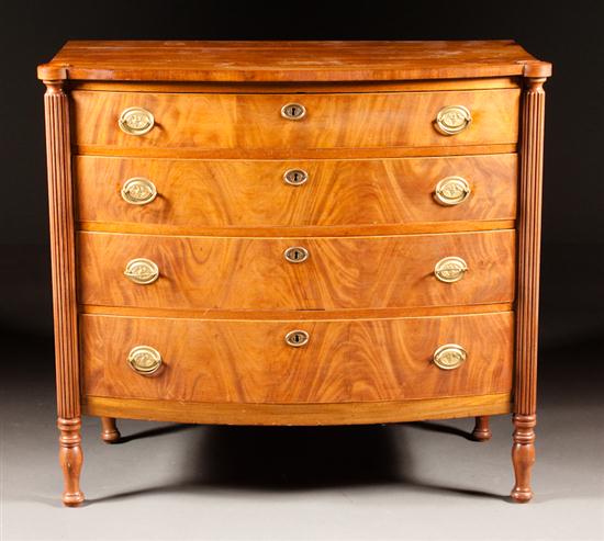 Late Federal mahogany chest of