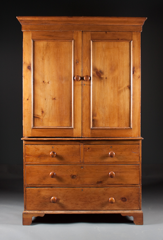 Victorian pine linen press second 13597a