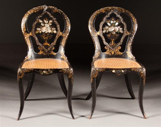 Pair of Victorian mother of pearl