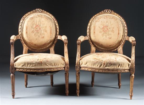 Pair of Louis XVI style giltwood 1359c1