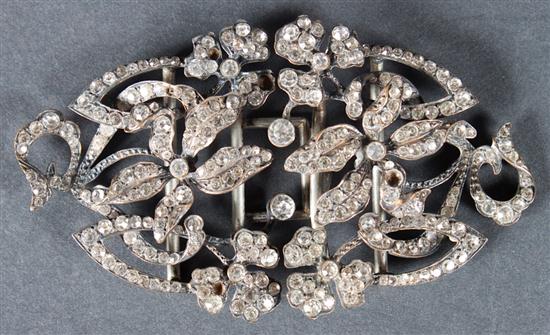 Edwardian gilt metal and rhinestone