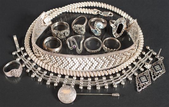 Assorted silver jewelry moissanite 135a7e