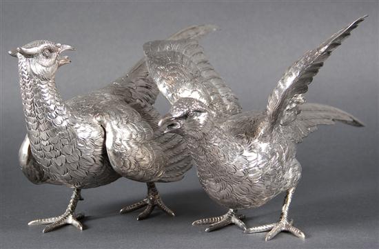 Pair of German chased repousse