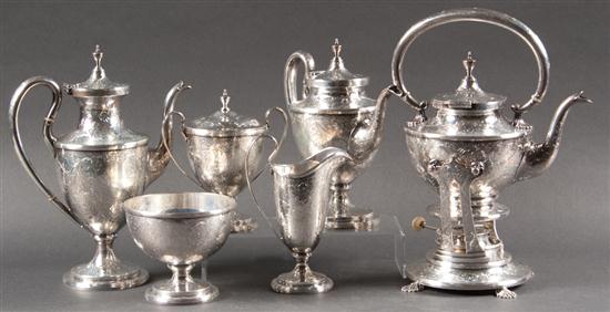 American engraved sterling six piece 135aa9