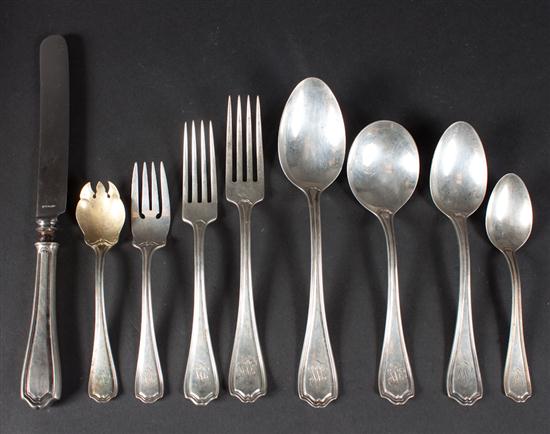 Set of American sterling silver flatware