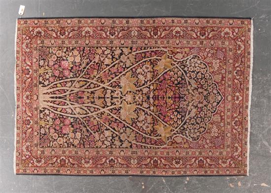 Antique Lavar Kerman prayer rug 135ae1