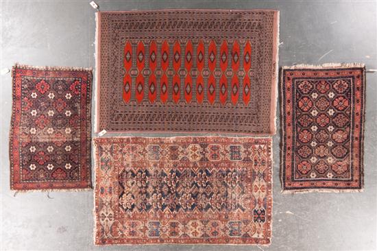 Four assorted rugs Bohkara rug 135ae6