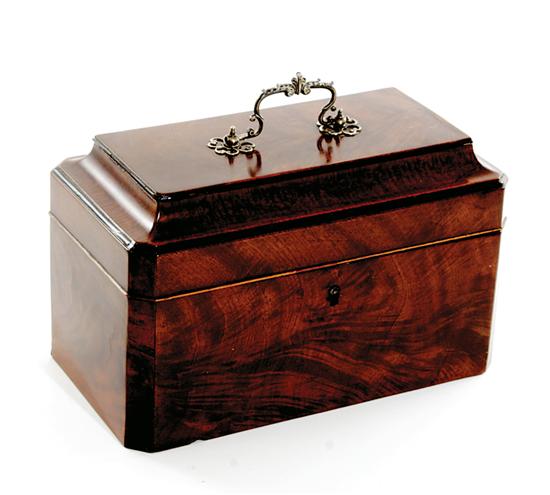 Georgian mahogany tea caddy 19th