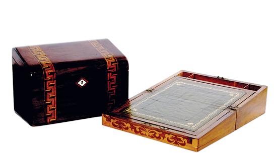 Two English inlaid boxes 19th century