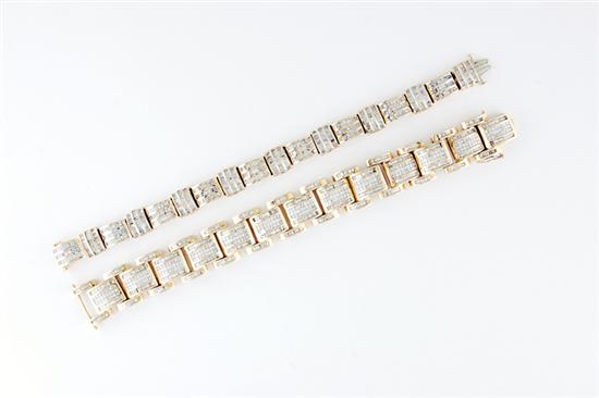 Gold and diamond bracelets 14K 135b69