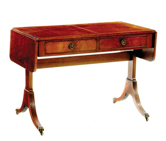 â€ Inlaid mahogany sofa table